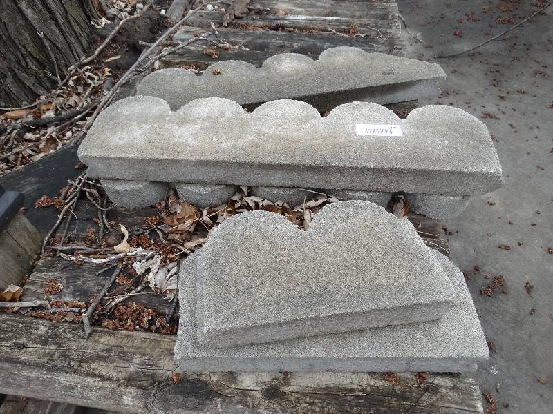 lot 1140 image: Lot of Bricks, Landscape Cement, Cinder Blocks, Metal Tub.