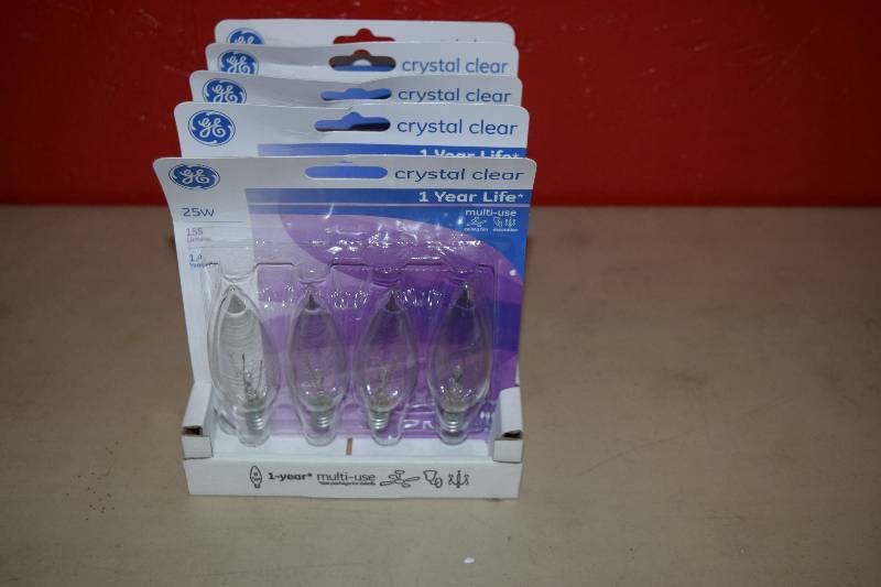 lot 45 image: 20 GE Crystal Clear Multi-Use Bulbs