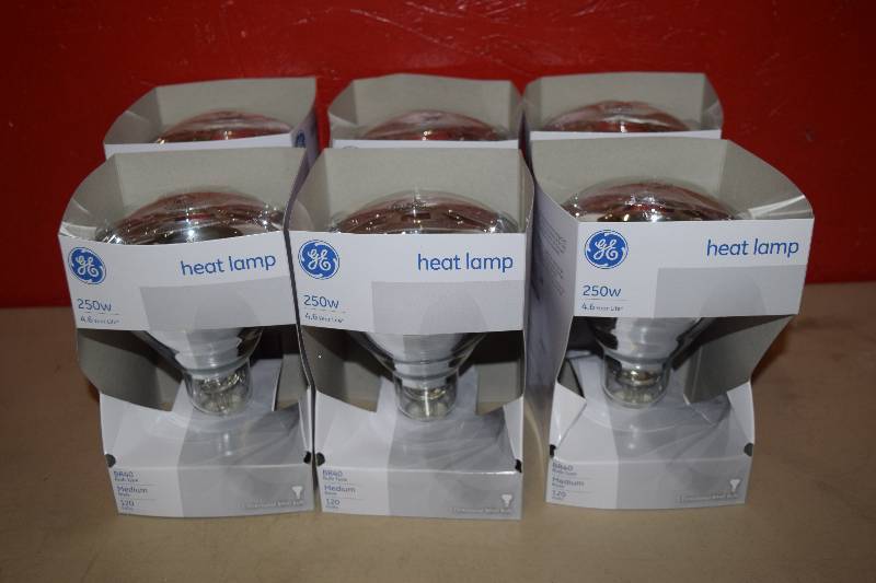 lot 93 image: 6 GE Heat Lamps