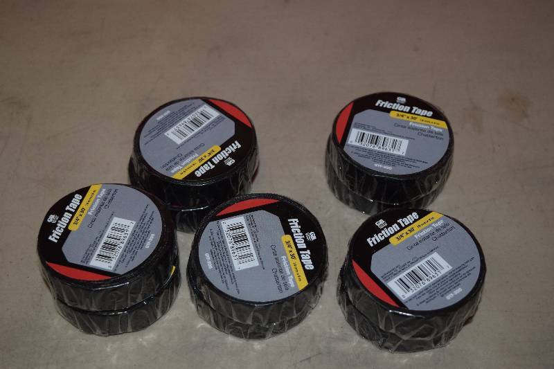 lot 139 image: 10 Rolls Friction Tape Black Tape