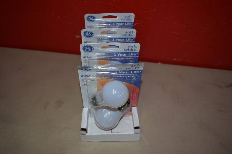 lot 154 image: 8 GE Soft White Vibration Resistant Bulbs