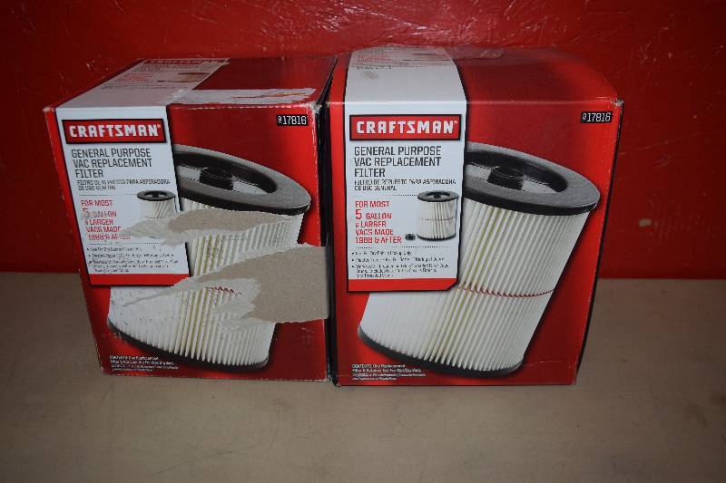 lot 219 image: 2 Craftsman General Purpose Vac Filters
