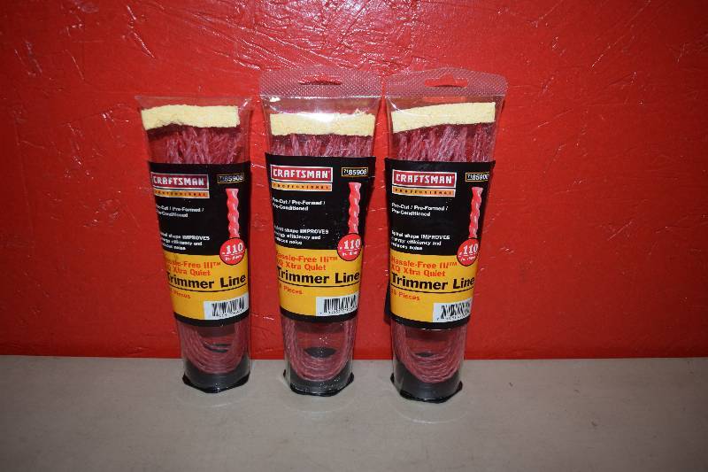 lot 220 image: 3 Packages Craftsman Trimmer Line