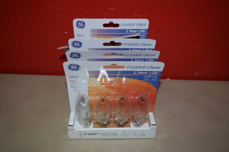 lot 268 image: 20 GE Crystal Clear Multi-Use Bulbs