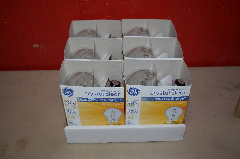 lot 267 image: 12 GE Energy Efficient Crystal Clear Bulbs