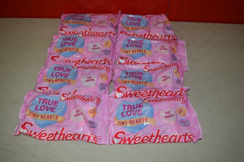 lot 293 image: 8 Bags Sweethearts Conversation Heart Candy