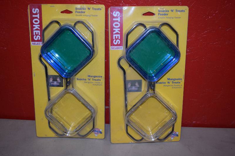 lot 273 image: 2 Stokes Select Snacks-N-Treats Double Hanging Bird Feeders