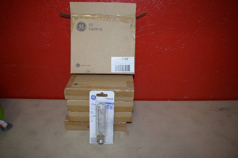 lot 287 image: 25 GE Clear Tubular Bulbs