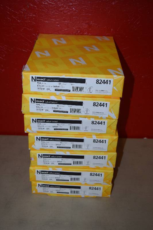 lot 289 image: 7 Reams Neenah Pink Copy Paper