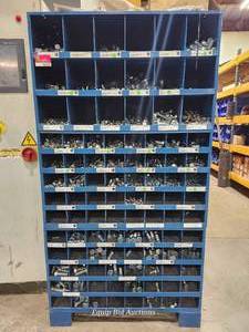 lot 48500 image: Industrial Fastener Storage Cabinet with Hex Head Cap Screws