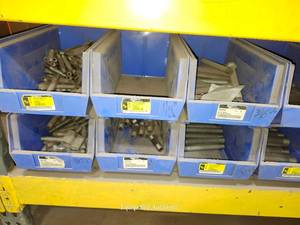 lot 48565 image: Industrial Hardware Storage Lot - Nuts, Bolts &amp Fittings