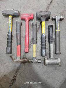 lot 49042 image: Lot of 6 Industrial Hammers&nbsp