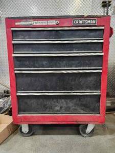 lot 49196 image: &nbspCraftsman 5-Drawer Rolling Tool Cabinet with Contents&nbsp