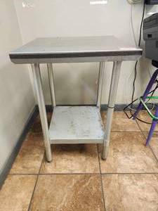 lot 49205 image: Commercial Stainless Steel Work Table