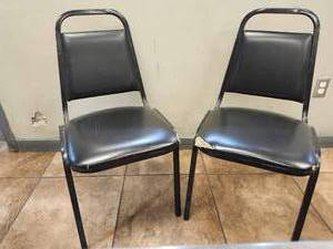 lot 49209 image: (10) Used Black Vinyl Stackable Chairs