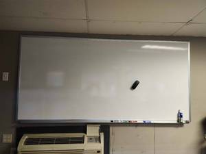 lot 49217 image: Large Wall-Mounted Whiteboard with Markers&nbsp