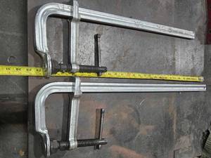 lot 48687 image: Strong Hand UM205 &amp RealGear 24-inch Industrial C-Clamps Set&nbsp