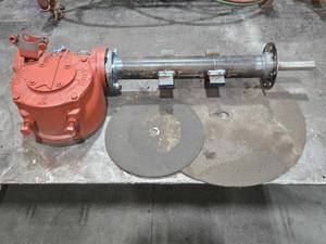 lot 48694 image: Industrial Gearbox Drive Shaft Assembly with 2 Grinding Wheels&nbsp