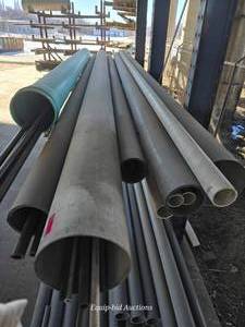 lot 34618 image: Large Lot of Industrial PVC and Steel Pipes&nbsp