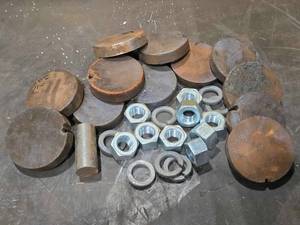 lot 34357 image: Industrial Hardware Lot - Metal Discs, Nuts and Washers&nbsp&nbsp