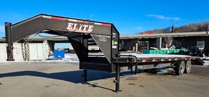 lot 14B image: 2014 Elite 205 Dovetail Gooseneck Trailer