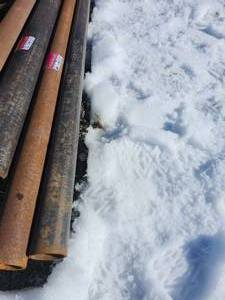 lot 34558 image: (2) 37ft Industrial Steel Pipes&nbsp