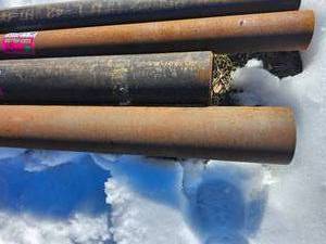 lot 34559 image: (2) 39ft Industrial Steel Pipes&nbsp