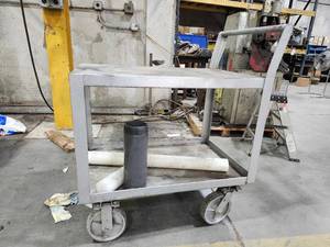 lot 49228 image: Industrial Metal Utility Cart with Wheels&nbsp