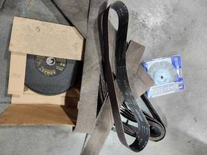 lot 49260 image: Abrasive Tool Kit - Wire Wheel and Sanding Belts&nbsp