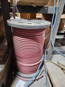 lot 49266 image: Large Industrial Pink Welding Gas Hose Reel&nbsp