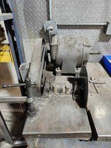 lot 49293 image: Vintage Industrial Bench Grinder with Motor