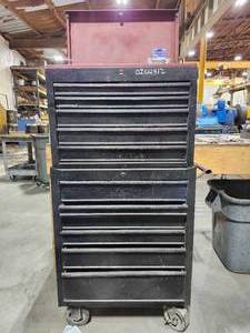 lot 49305 image: Industrial Tool Box Cabinet with Multiple Drawers