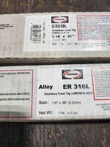 lot 49320 image: Harris ER309L316L Stainless Steel TIG Welding Rod Bundle