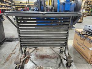 lot 49349 image: Industrial Mobile Parts Cart with Slatted Design&nbsp