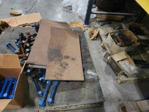 lot 49433 image: Industrial Grade Bolts and Metal Plates Lot&nbsp