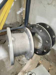 lot 49440 image: (2) Industrial Steel Pipe Flanges