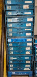lot 49452 image: &nbspTifco Industries Hardware Storage Cabinet with Parts&nbsp