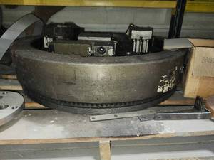 lot 49392 image: Industrial Lathe Chuck and Flange Assembly