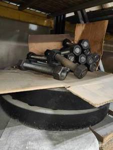 lot 49415 image: (2) 24in Industrial Flange and Bolt Set&nbsp