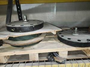 lot 49417 image: (4) Industrial Steel Flange Plates Assembly - 16-inch&nbsp