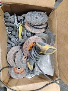 lot 34382 image: Assorted Industrial Grinding Discs and Hardware Lot&nbsp