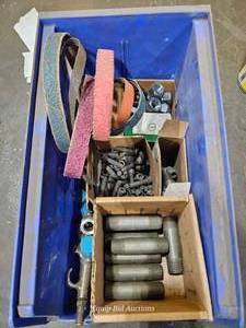 lot 34383 image: Mixed Lot of Industrial Hardware and Abrasive Belts