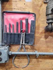 lot 48752 image: Professional Cold Chisel Set with Machinist Caliper&nbsp