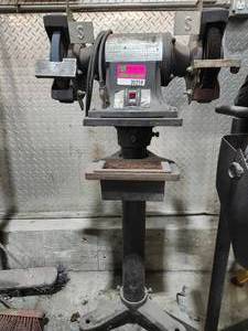 lot 20259 image: Dayton 8 Industrial Bench Grinder with Stand&nbsp