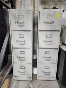 lot 49477 image: (2) Metal 4-Drawer Filing Cabinets&nbsp