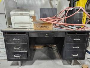 lot 49478 image: Office Equipment Lot - Xerox Printer, HP Desktop &amp Metal Desk&nbsp