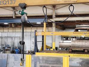 lot 20283 image: Gorbel 1-Ton Electric Chain Hoist with Trolley&nbsp