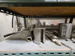lot 48899 image: Industrial Machine Parts Lot - Chains, Flanges and Hardware