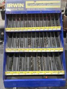lot 34477 image: Irwin Industrial Tools High Speed Steel Drill Bit Display Case&nbsp