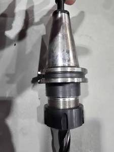 lot 34234 image: CAT40 CNC End Mill Tool Holder with Spiral Flute Cutter